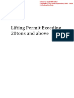 Lifting Permit Exeeding 20tons and Above