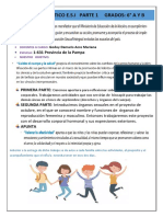 Trabajo práctico ESI sobre cambios corporales en la pubertad