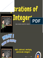 operation of integers