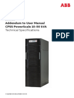 Addendum To User Manual Cpss Powerscale 10-50 Kva: Technical Specifications