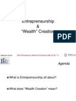 BENCON '11 - Entrepreneurship & Wealth Creation