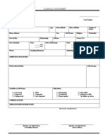 Clinical Face Sheet: Category of Patient