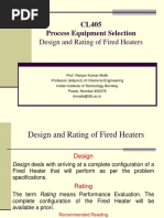 Design and Rating of Fired Heaters