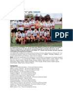 Torneo 4ta Division 1988-89 Estadisticas