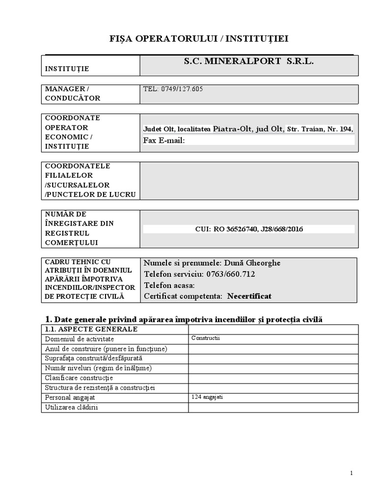 Fisa Operator | PDF
