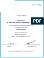 Certificate: Dr. Muhamad Bintang Afifi Nasa