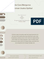 Kelompok 1 Managemen Optik Tata Cara Mengurus Perizinan Usaha Optikal Tugas Kel 1