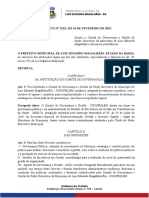 Decreto - Institui o Comitê de Governança e Gestão do Poder Executivo do Município de LEM