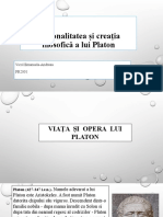 Personalitatea și creaţia filosofică a lui Platon seminar 2