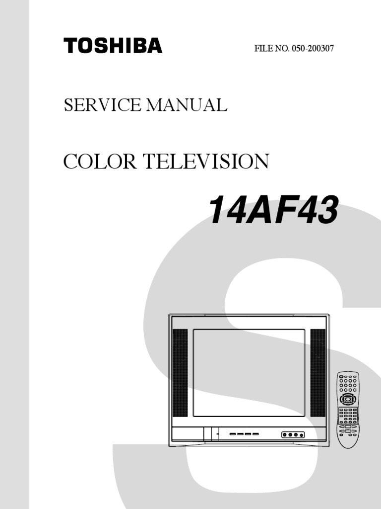 Toshiba 14af43 Service Manual PDF Vacuum Tube Insulator (Electricity)