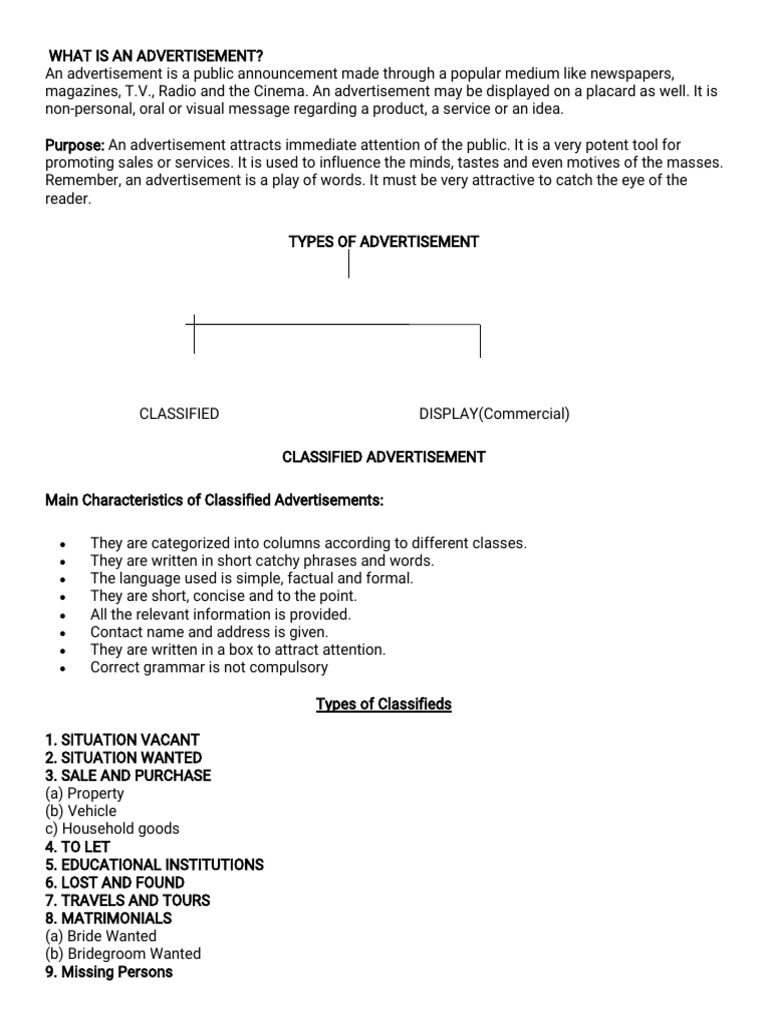 Understanding Advertisements in English | PDF