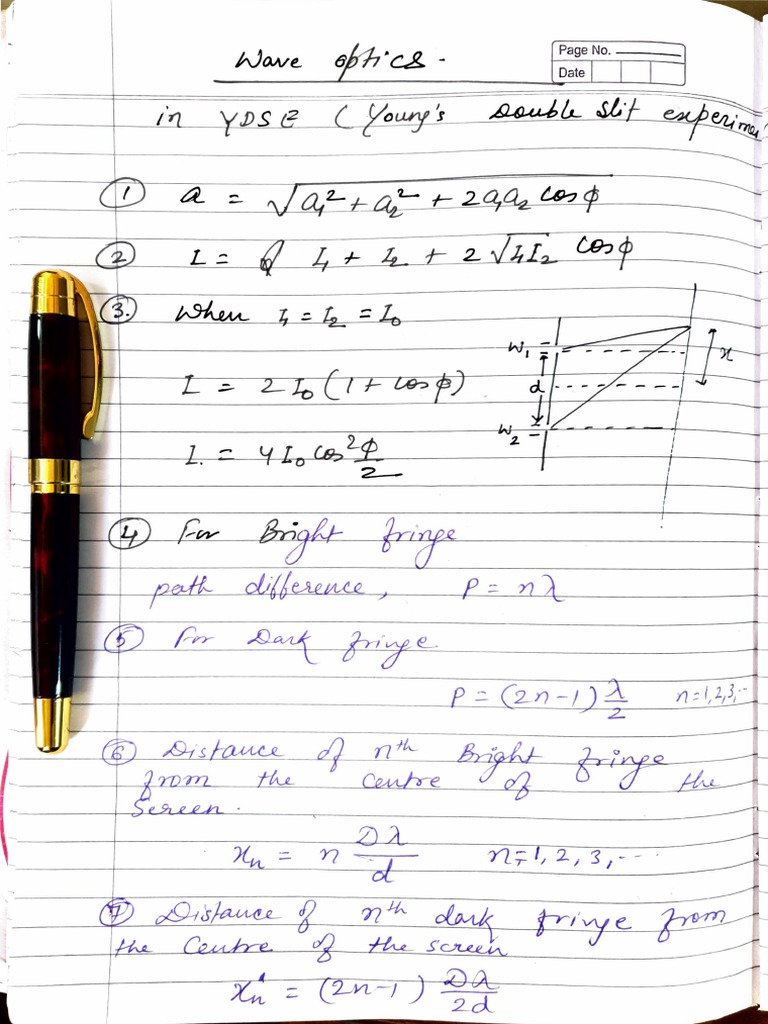 Summary Wave Optics Pdf