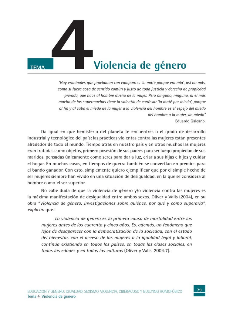 Violencia de Género: Causas y Consecuencias | PDF | La violencia contra ...