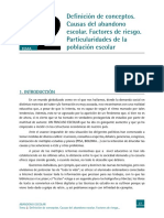 Tema 2 - Conceptos. Causas Del Abandono Escolar. Factores de Riesgo