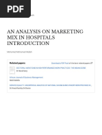 An Analysis On Marketing Mix in Hospitals: Related Papers