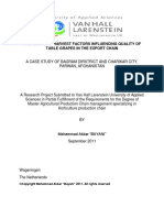 Pre and Post-Harvest Factors Influencing Quality of Table Grapes in The Export Chain