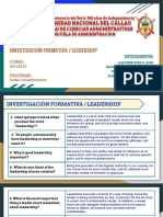 Investigación Formativa / Leadership: Universidad Nacional Del Callao