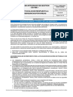 SSYMA-D03.08 Protocolo de Respuesta A Emergencias Por Áreas Anexo VI V8