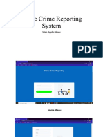 Online Crime Reporting System: Web Applications
