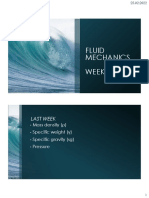 Fluid Mechanics Week 2