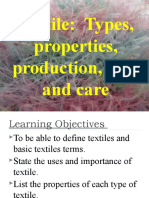 Textile: Types, Properties, Production, Uses and Care