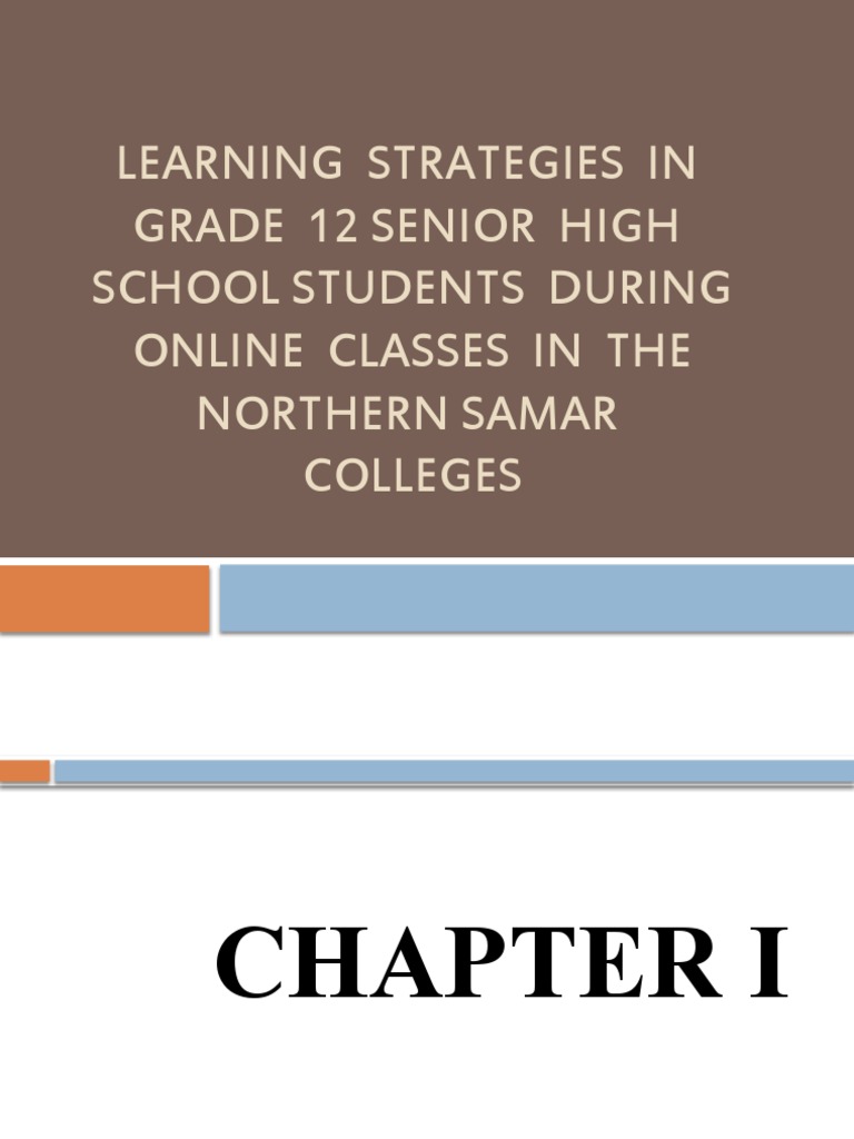 Learning Strategies in Grade 12 Senior High School Students During ...