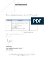 Cotización Máquina Prensadora - 6kg