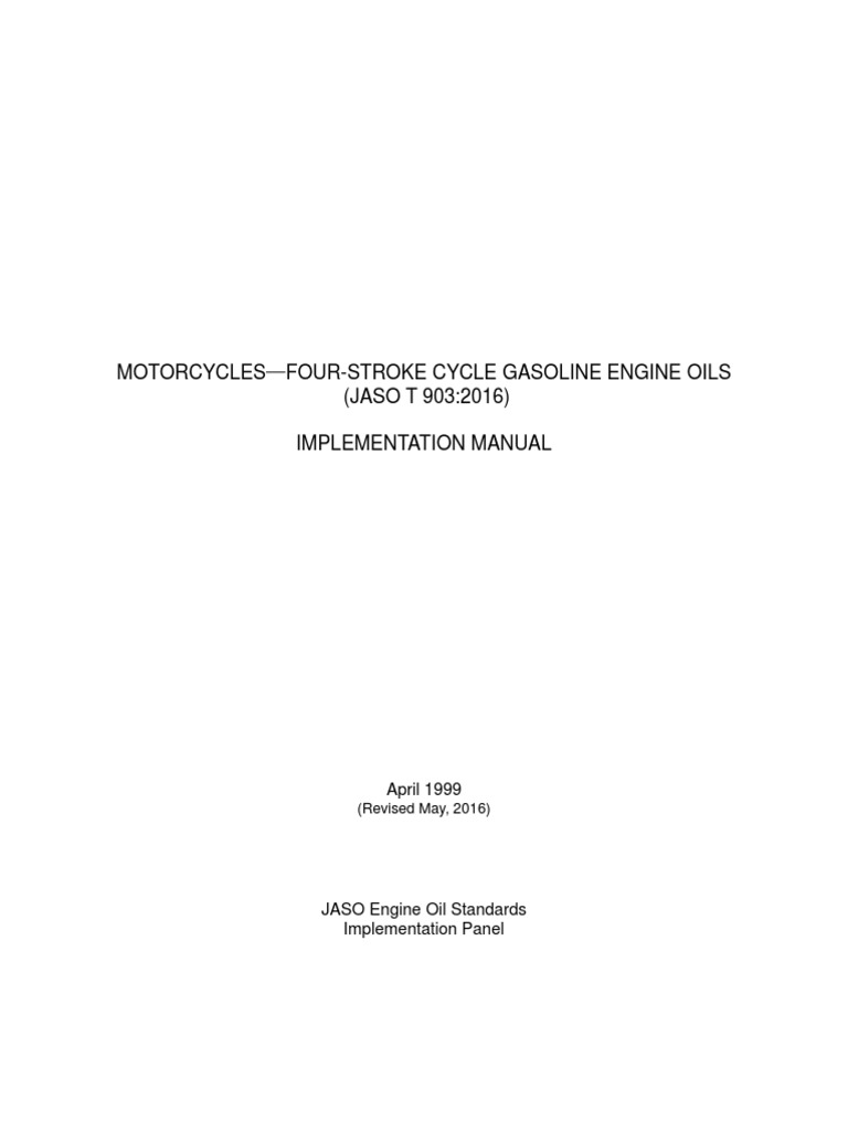 Jaso T903.2016 | PDF | Motor Oil | Vehicle Technology