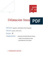 Dilatación Lineal