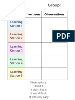 Learning Stations Lesson 1