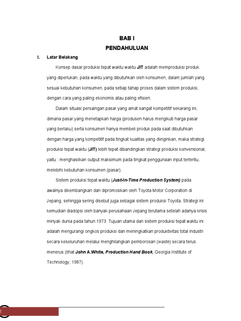 Strategi Just In Time dalam Produksi | PDF