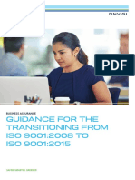 Guidance For The Transitioning From ISO 9001:2008 TO ISO 9001:2015