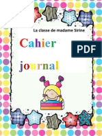 Cahier Journal Madame Sirine 2018 - 2019