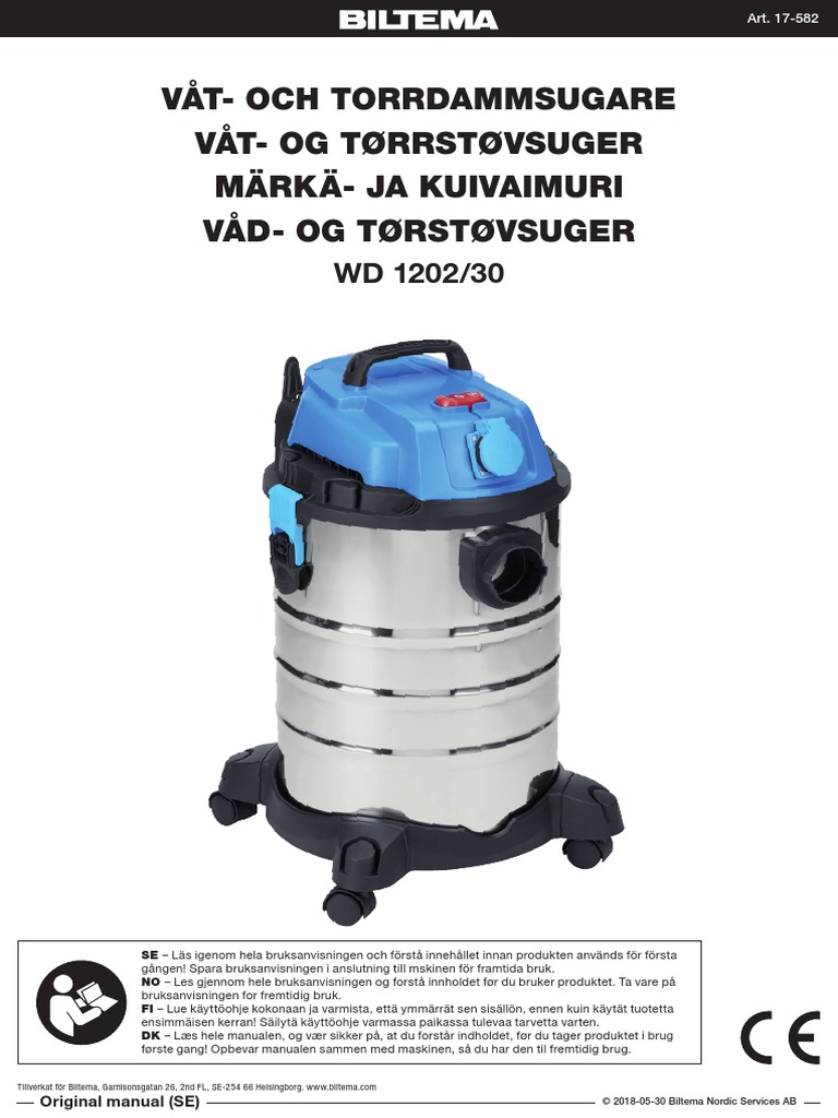 Biltema Vacuum Cleaner 17582 Manual PDF