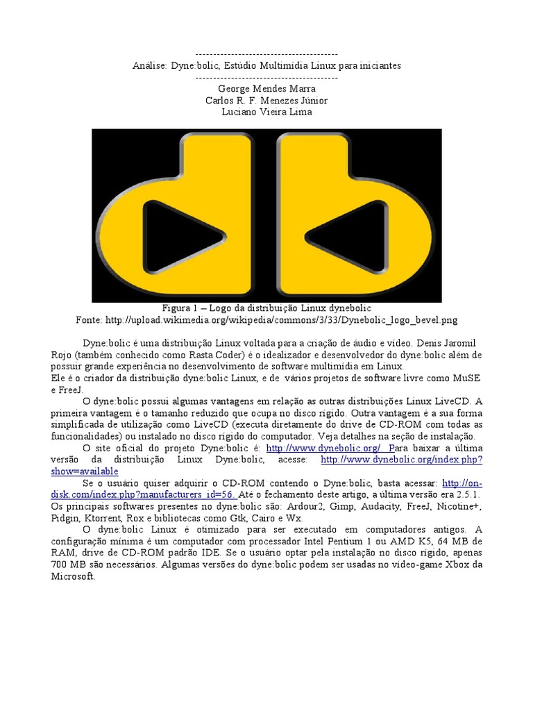Dyne:bolic Linux para Multimídia | PDF | Computers