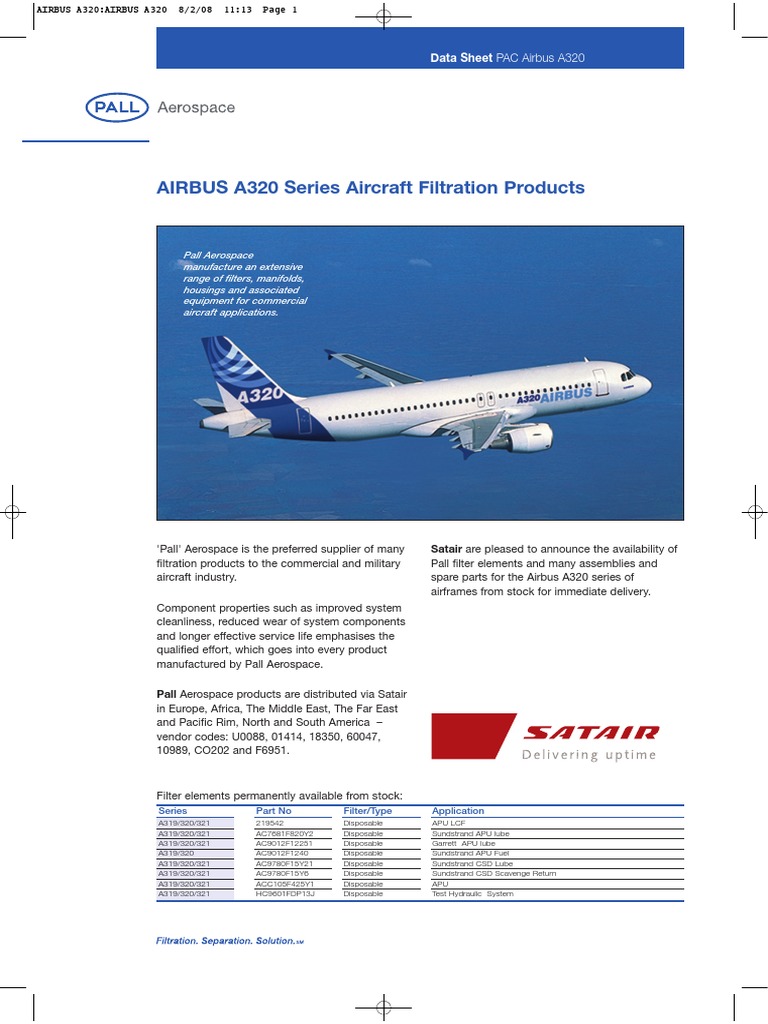 Airbus a320 2024 hepa filter