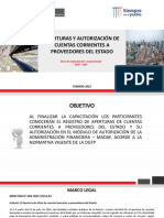 Apertura y Autorización de Cuentas Corrientes A Proveedores Del Estado