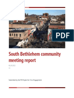 South Bethlehem Community Meeting Report