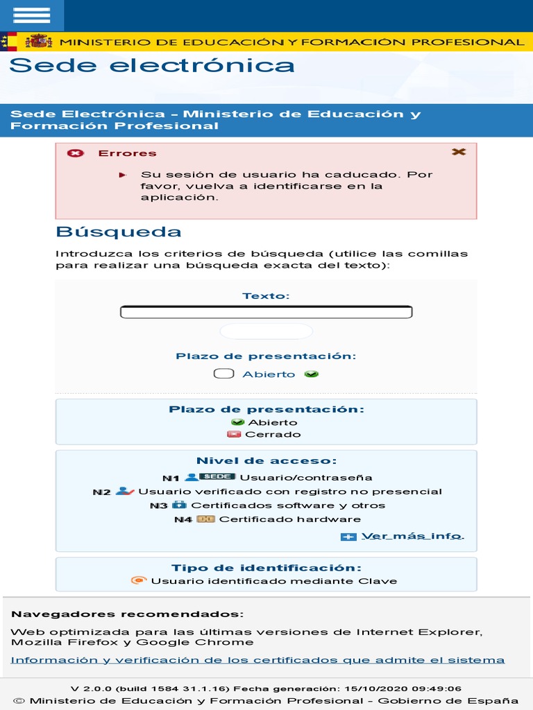 SEDE ELECTRONICA MINISTERIO DE EDUCACION intelligence overview