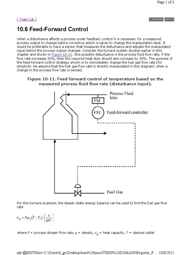 5 FeedForward Control PDF Control Theory Flow Measurement
