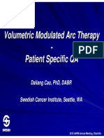 Volumetric Modulated Arc Therapy - Patient Specific QA