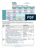 Rutina de Activades Clases Online Del 12 Al 16 de Abril.