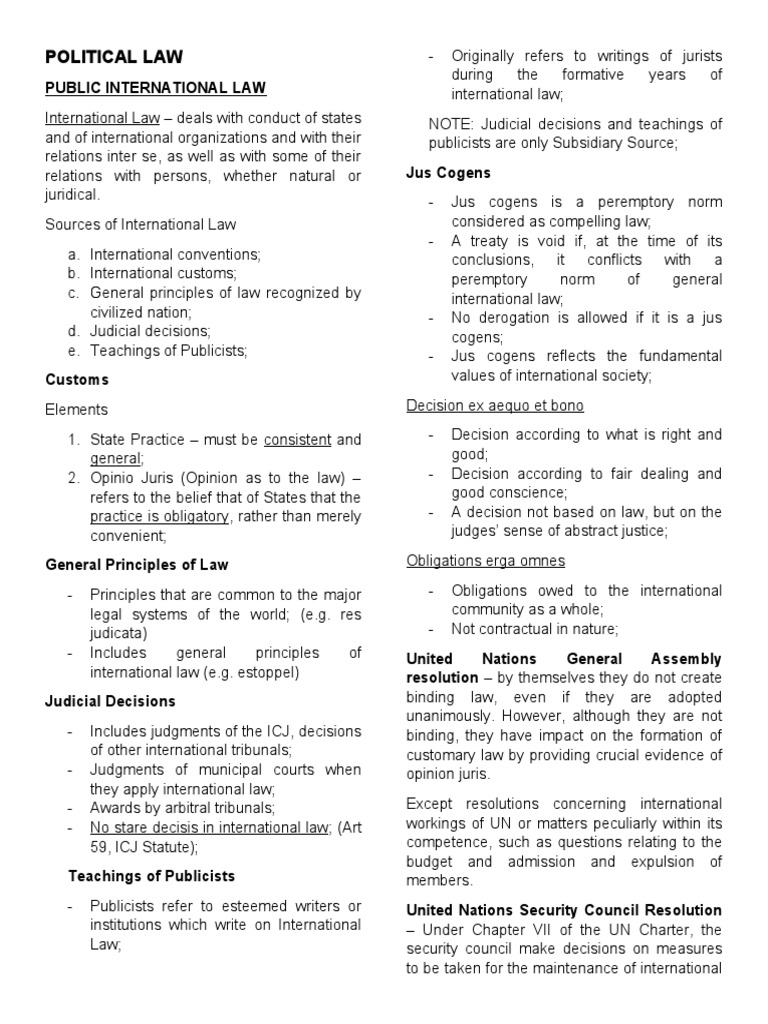 Political Law Jurist Lecture Notes | PDF | Law