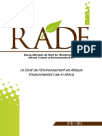 Revue Africaine Droit de Environnement