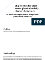 Research priorities for child and adolescent physical activity