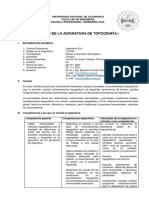 Syllabu Topografía 1