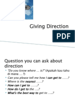 Giving Direction