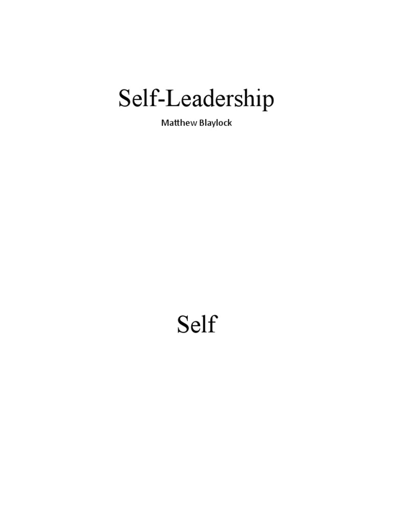 Self Leadership | PDF