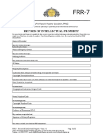 FRR-7 Record of Intellectual Property - form v.1