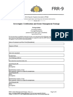 FRR-9 Sovereignty Certification and Estate Management Package - Form v.3